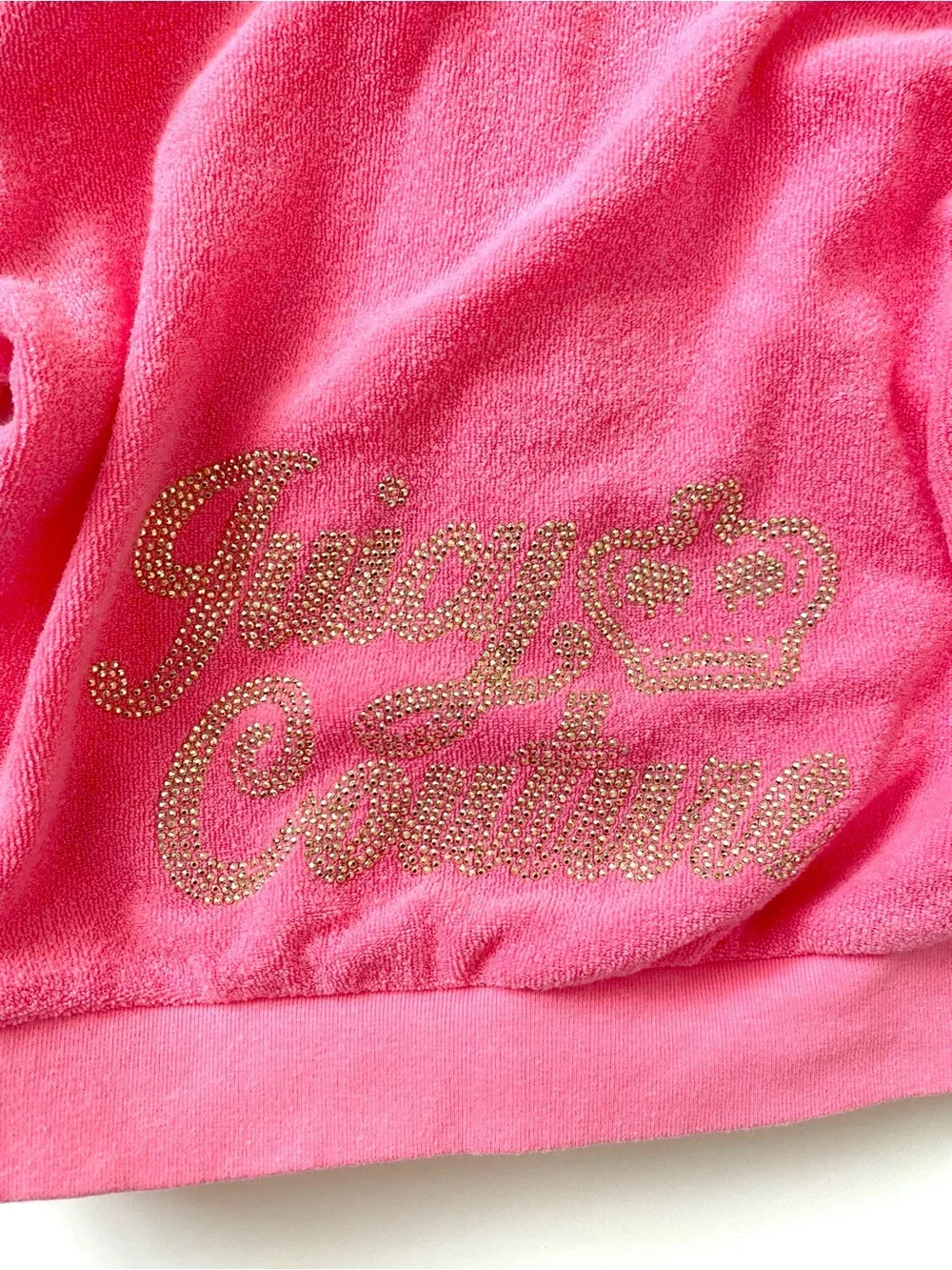 Juicy Couture Girls Hot Pink Fleece Hoodie Set 3T Zip Front Jacket Pull on Pants
